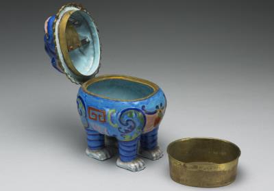 图片[3]-Copper beast painted in enamels, Qing dynasty (1644-1911)-China Archive